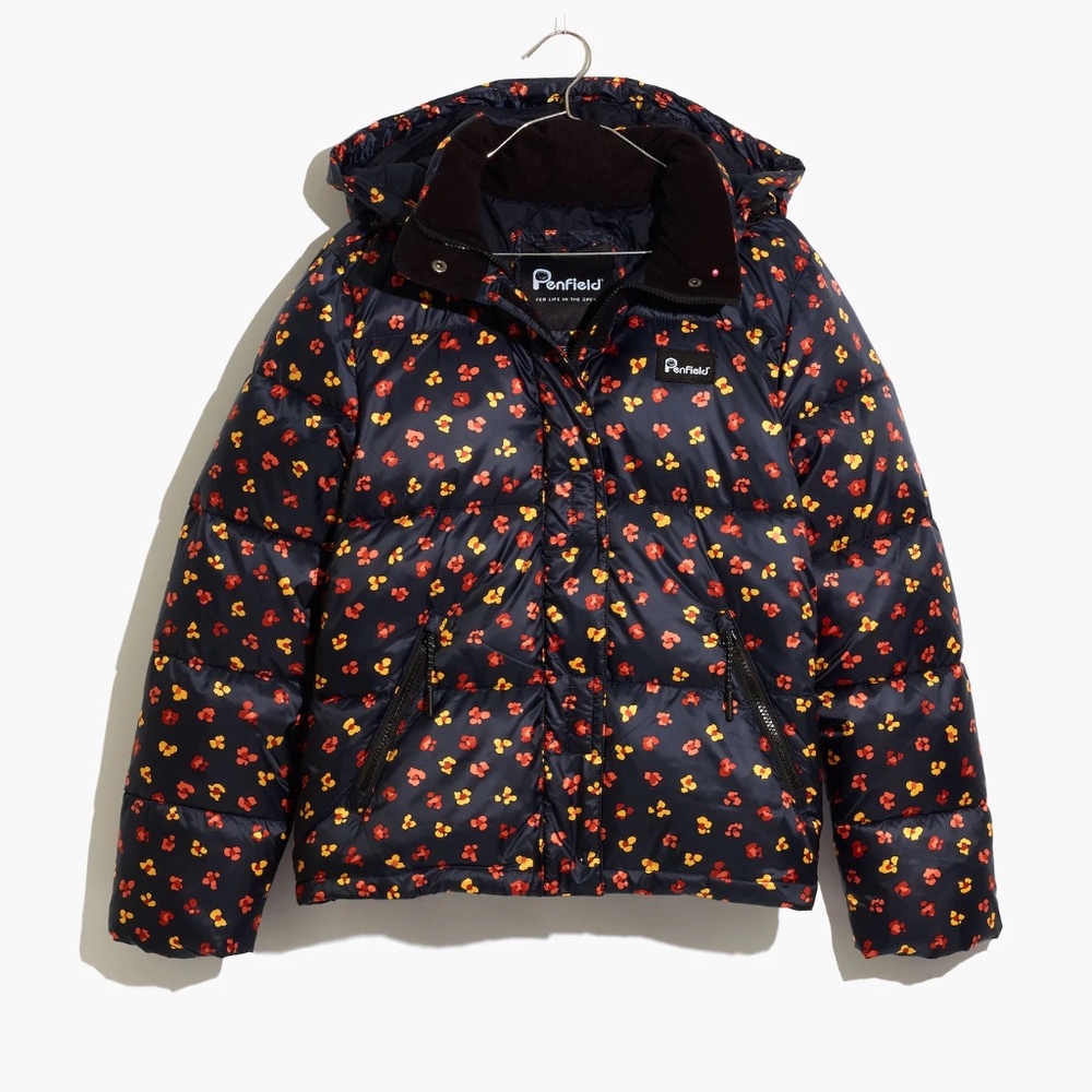 Madewell x Penfield Feline Floral Equinox Puffer Jacket – S